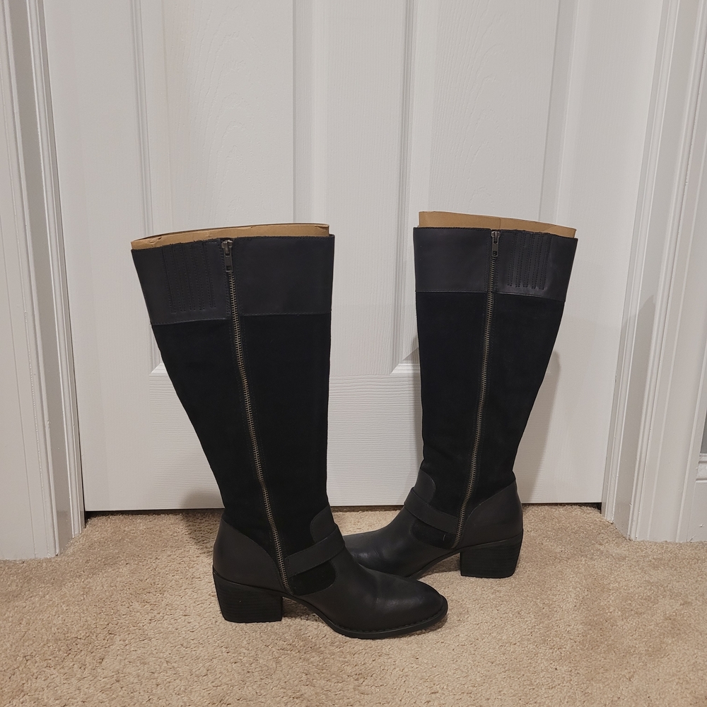 Born Swann Wide Calf Knee-High Boots in Black